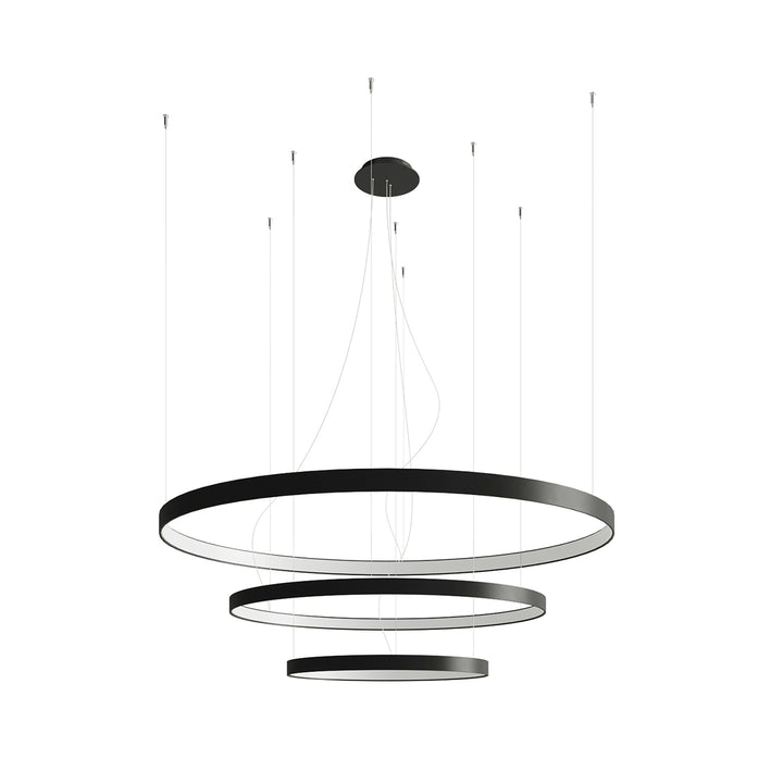 Lustre anneau RIO noir vue d'ensemble