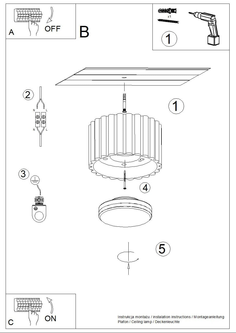 Schéma d'installation du luminaire