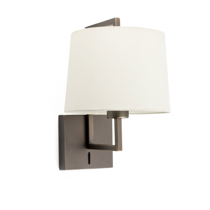 Applique Frame or vieilli abat-jour beige de Faro Barcelona