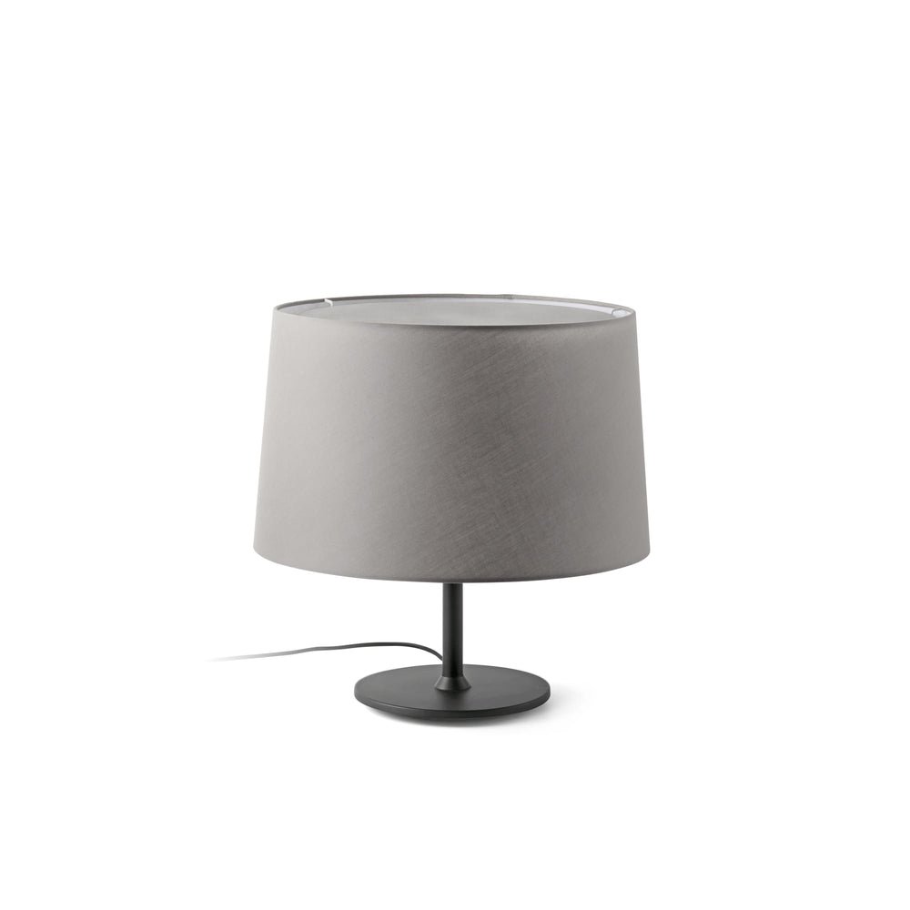Lampe de table Windsor noire abat-jour gris de Faro Barcelona