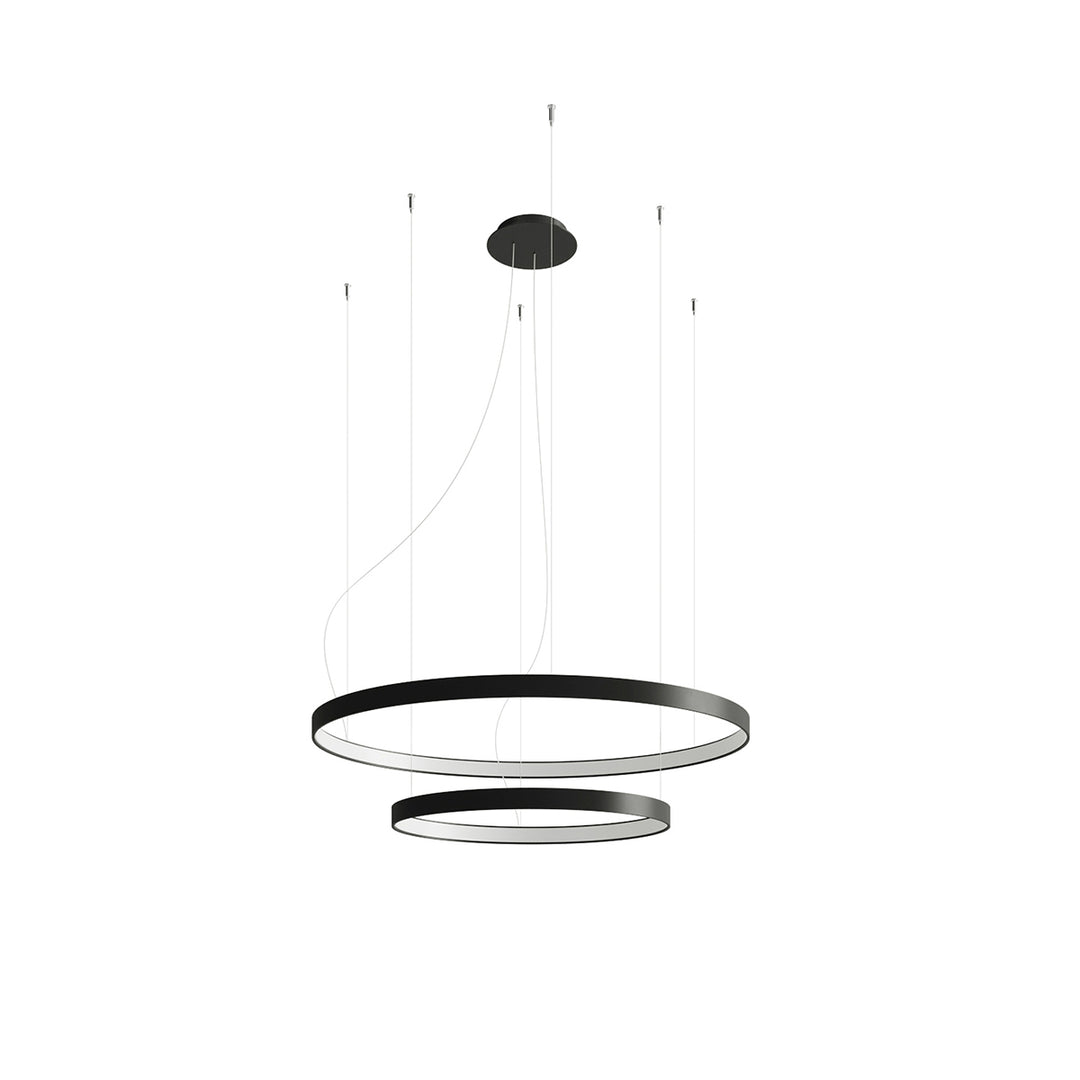Lustre anneau RIO noir vue d'ensemble