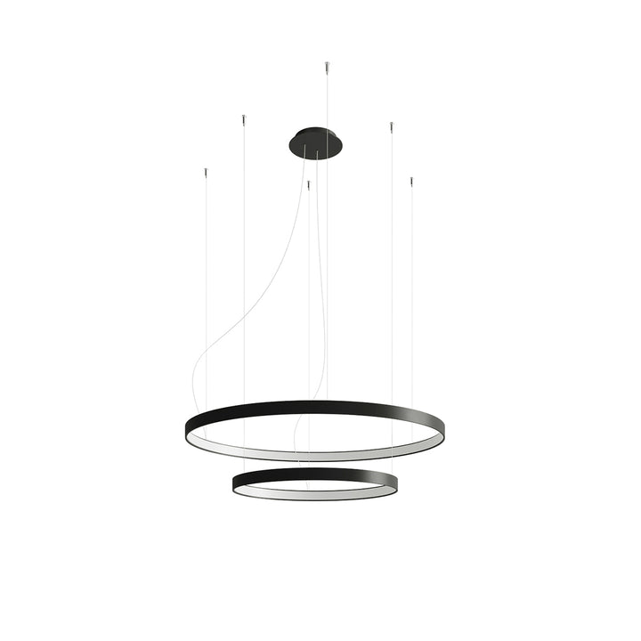 Lustre anneau RIO noir vue d'ensemble