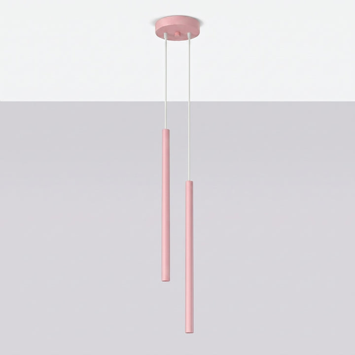 Suspension tube fin rose éteinte