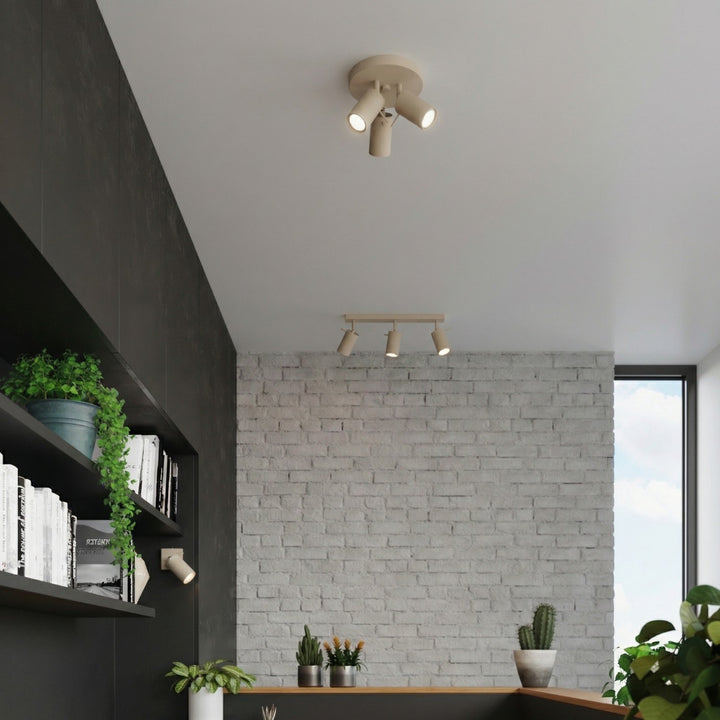 Luminaire Plafonnier taupe dans un intérieur contemporain
