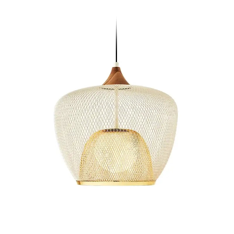 Suspension luminaire métal design moderne style doré argent