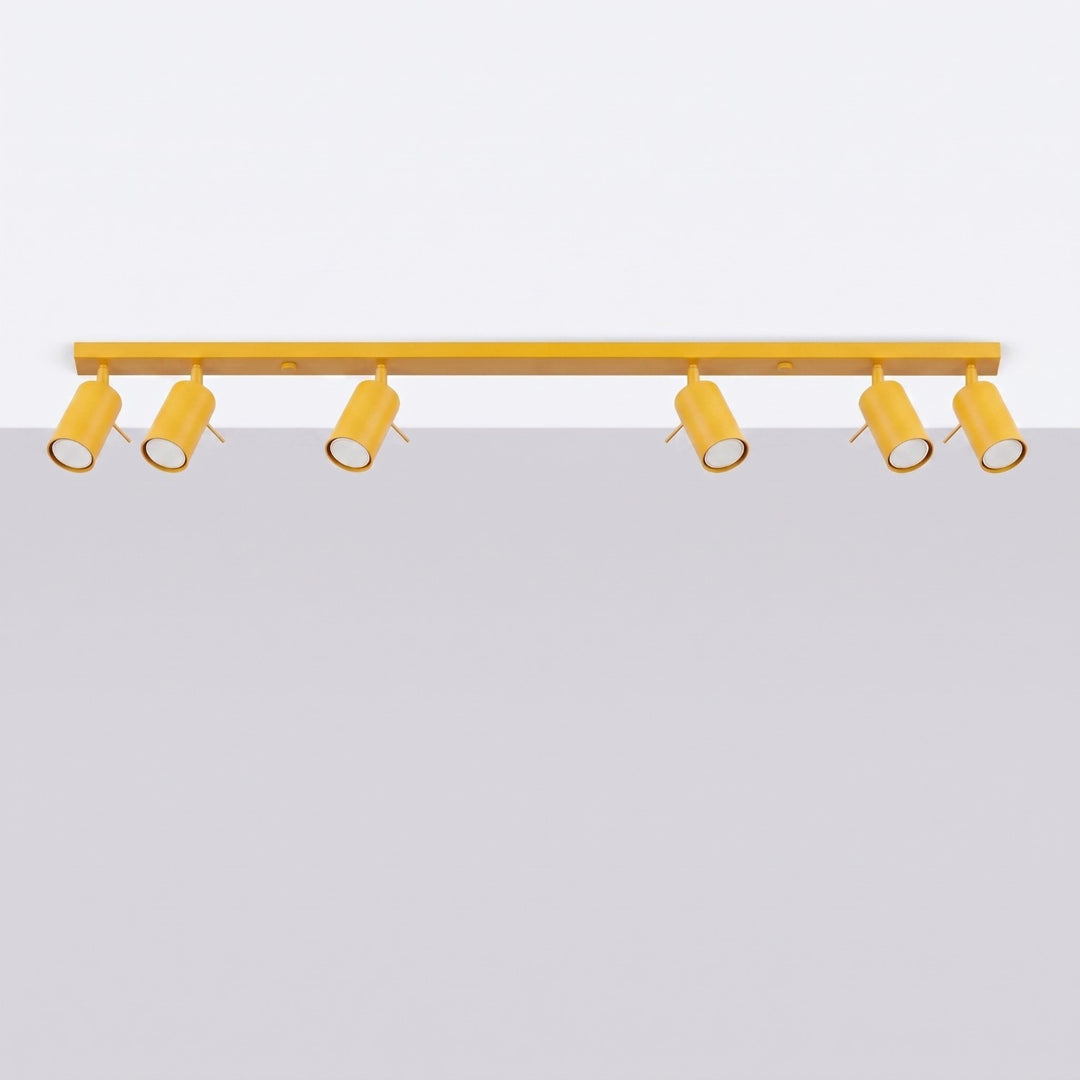 Luminaire Plafonnier jaune éteinte, vue rapprochée