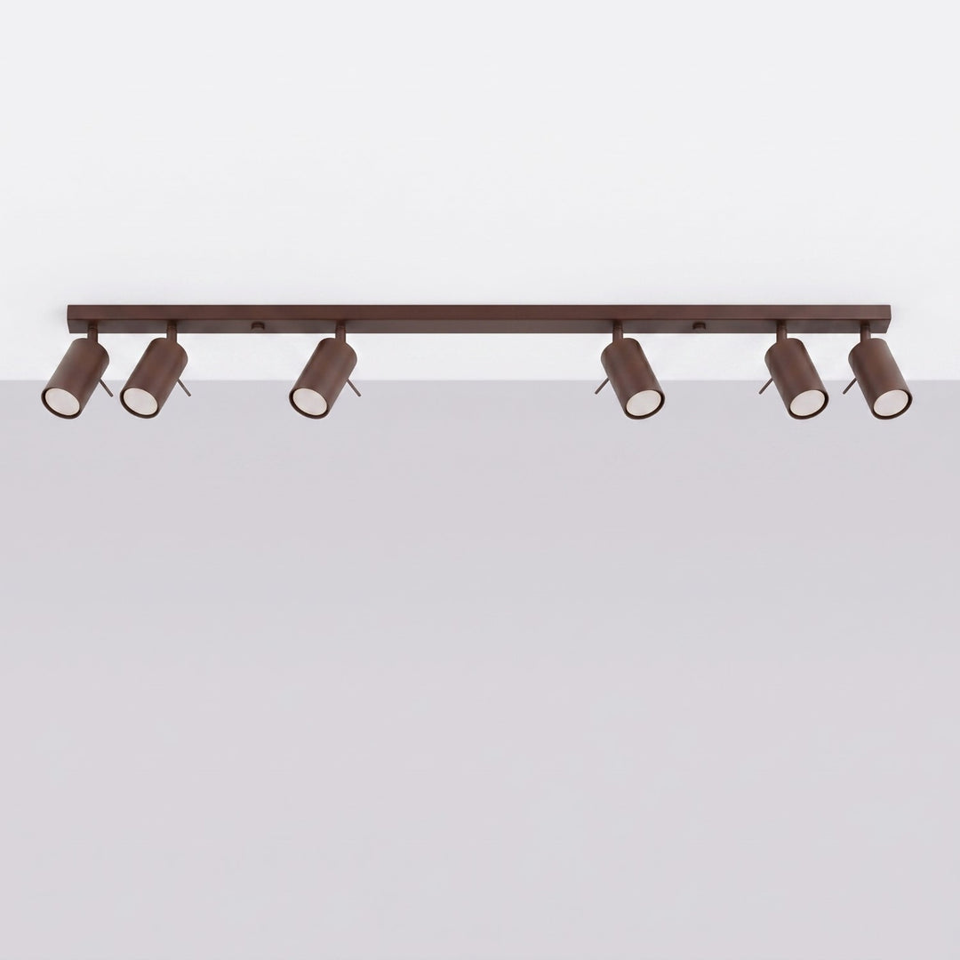 Luminaire Plafonnier marron éteinte, vue rapprochée