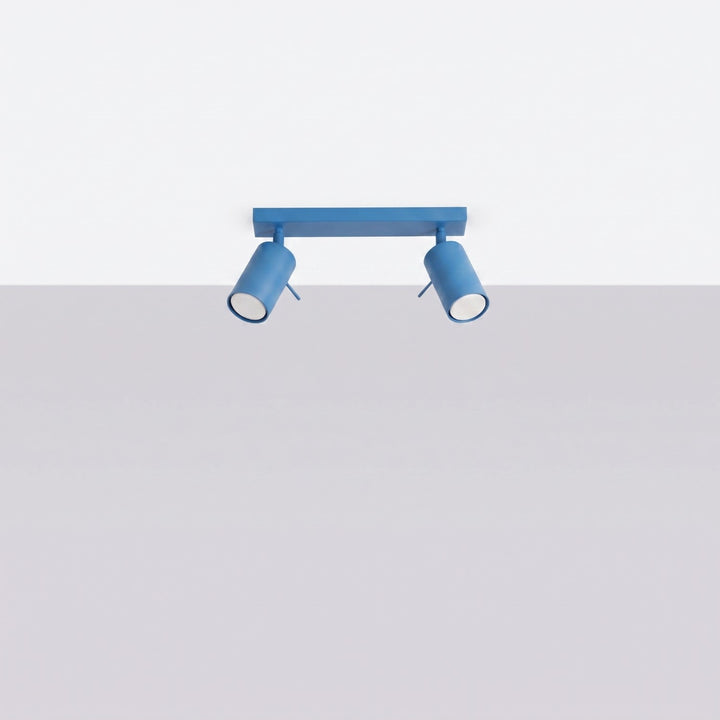 Luminaire Plafonnier bleu clair éteinte, vue rapprochée