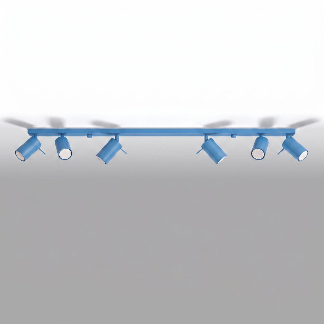 Luminaire Plafonnier bleu clair éteinte, vue rapprochée