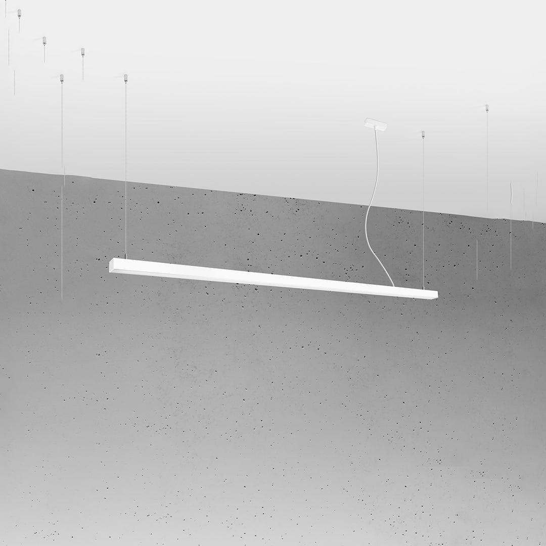 Suspension linéaire PINNE blanc éteinte, suspendue