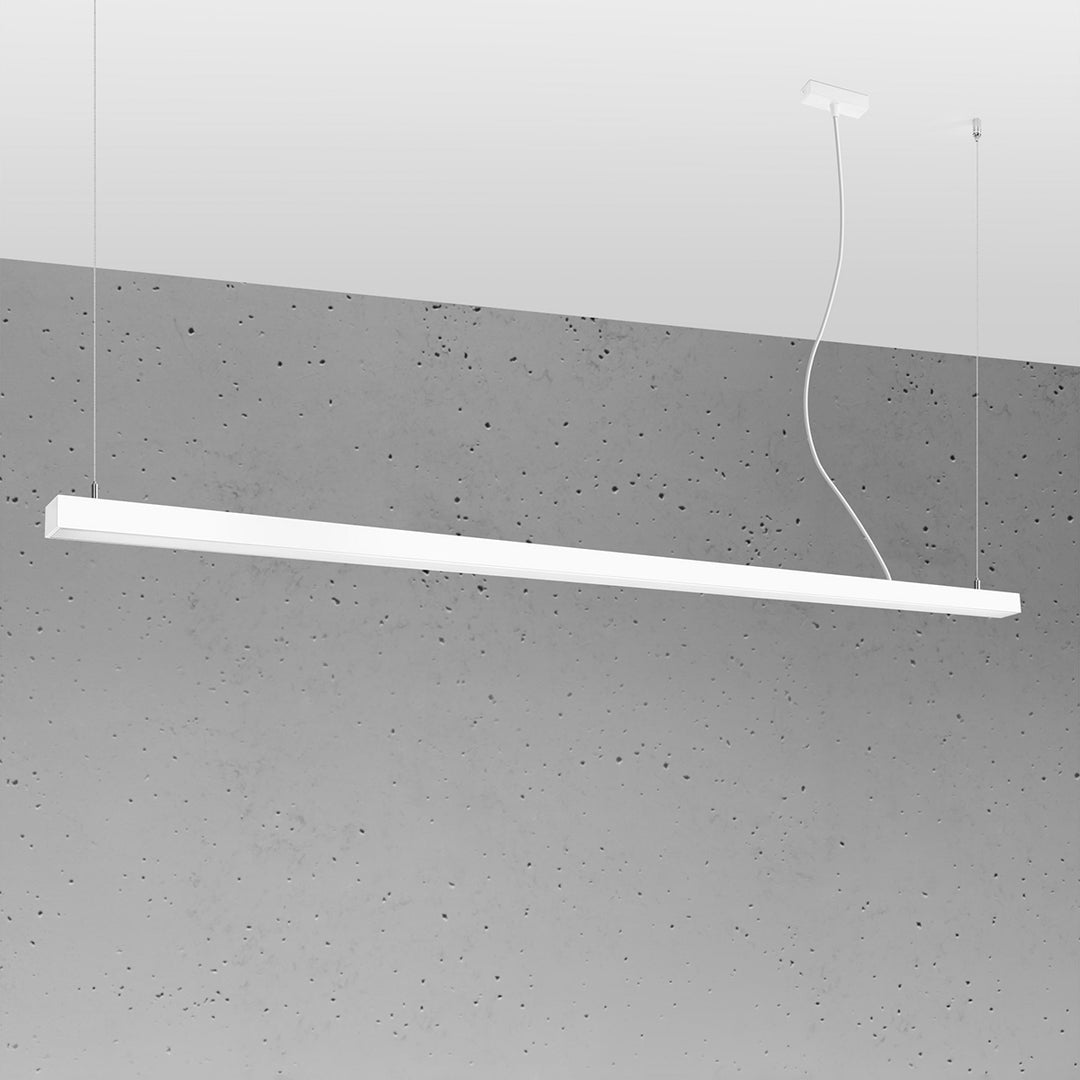 Suspension linéaire PINNE blanc éteinte, suspendue