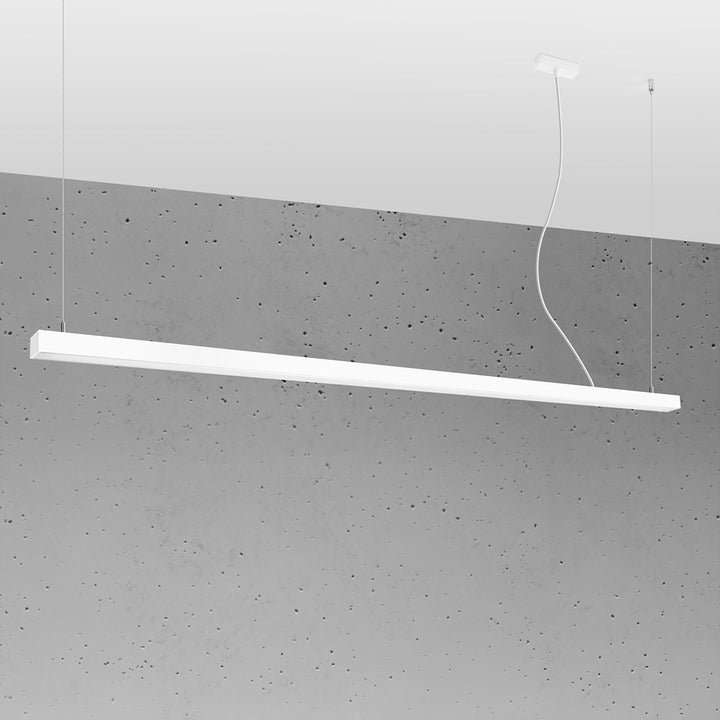 Suspension linéaire PINNE blanc éteinte, suspendue