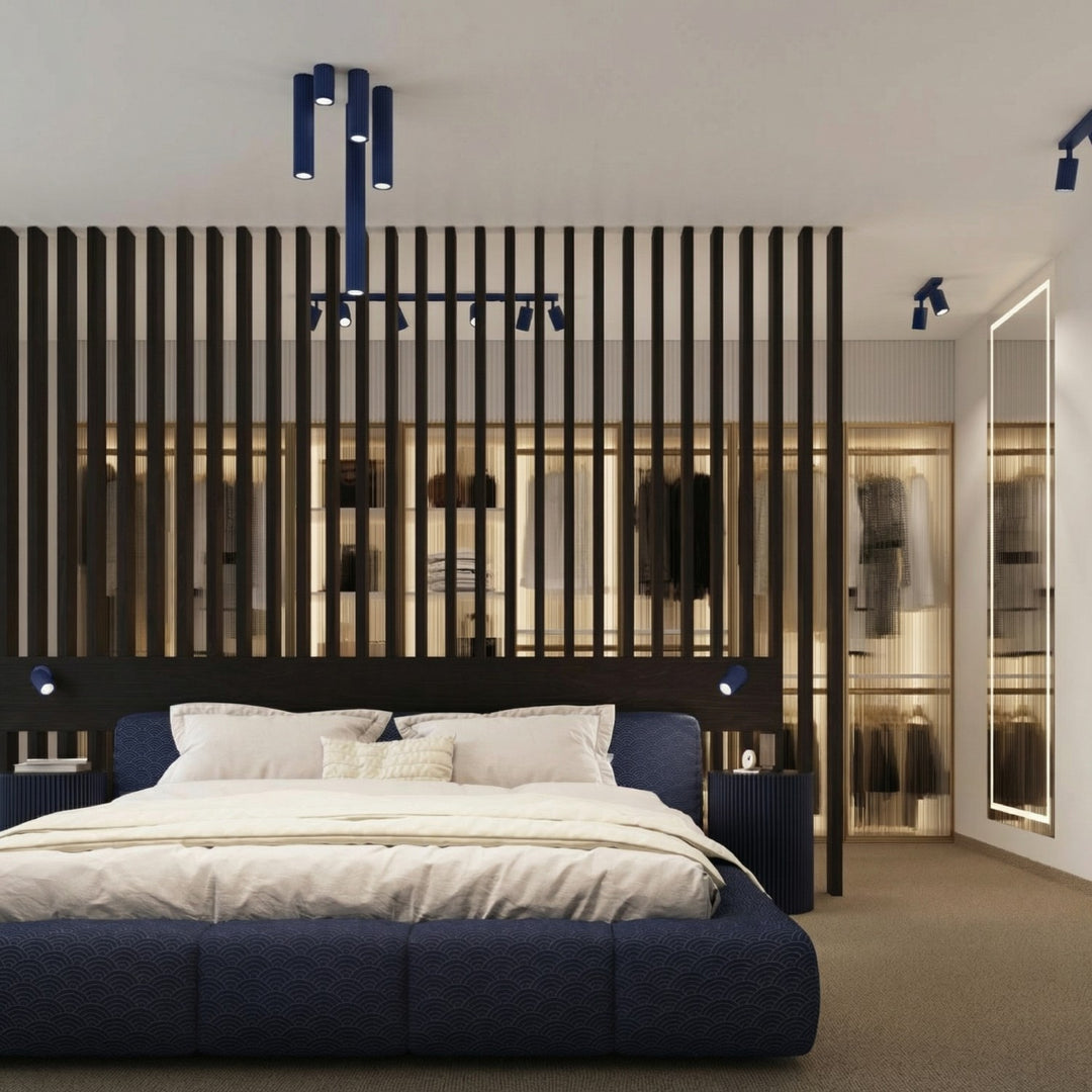 Luminaire Plafonnier outremer dans un intérieur contemporain