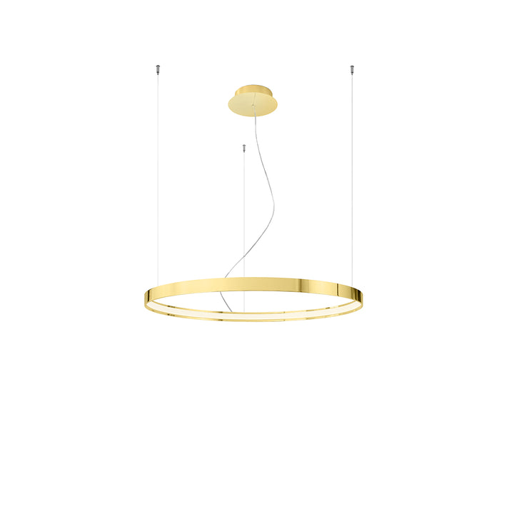 Lustre anneau RIO or poli vue d'ensemble