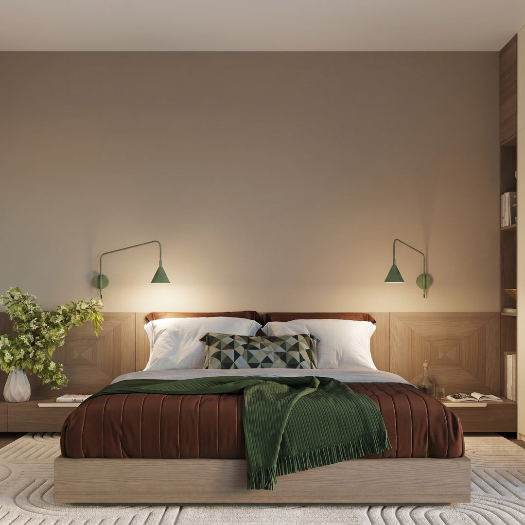Applique Murale vert olive dans un intérieur contemporain