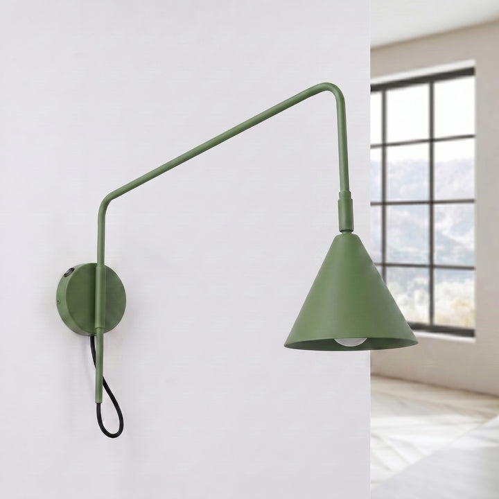 Applique Murale vert olive éteinte, vue rapprochée