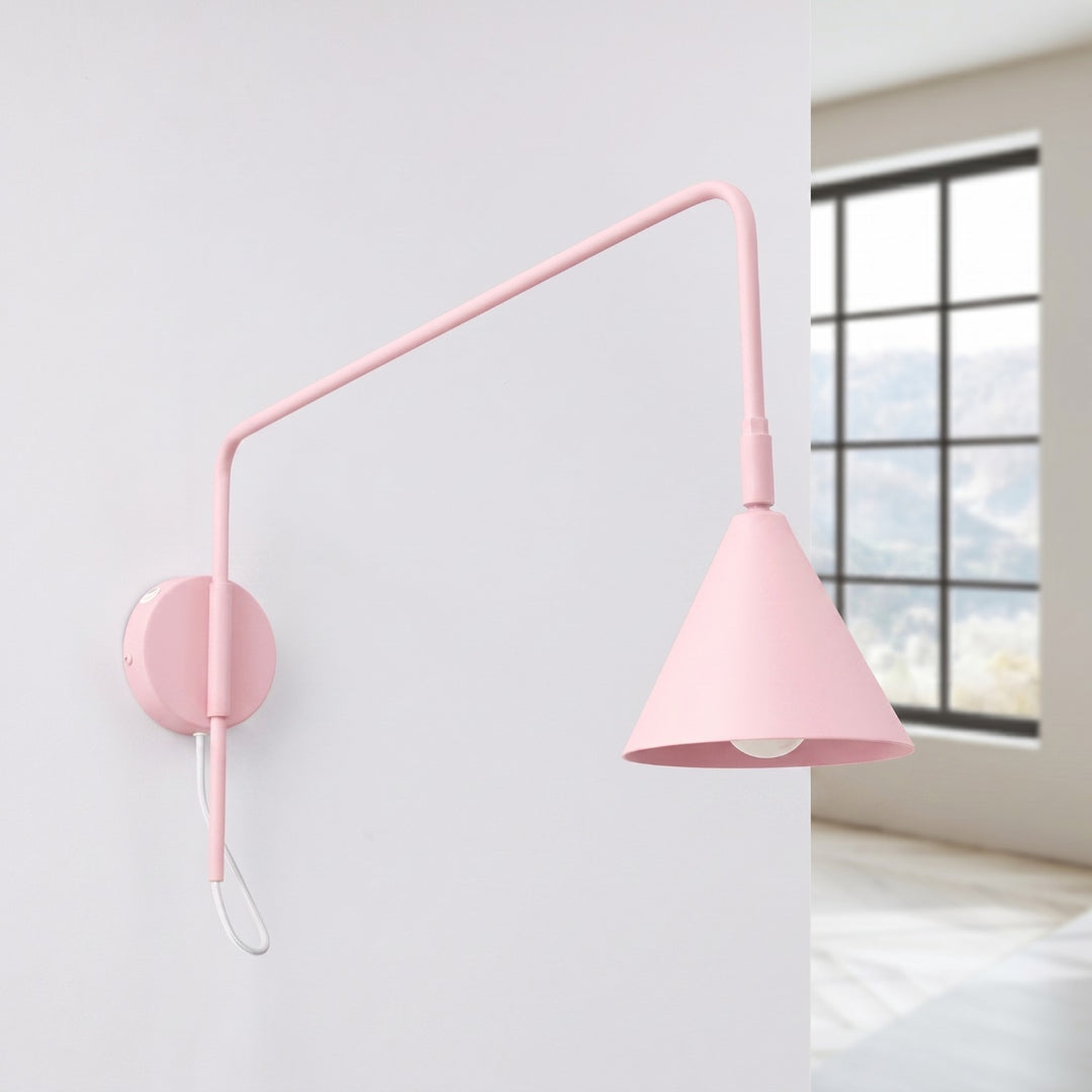 Applique Murale rose éteinte, vue rapprochée