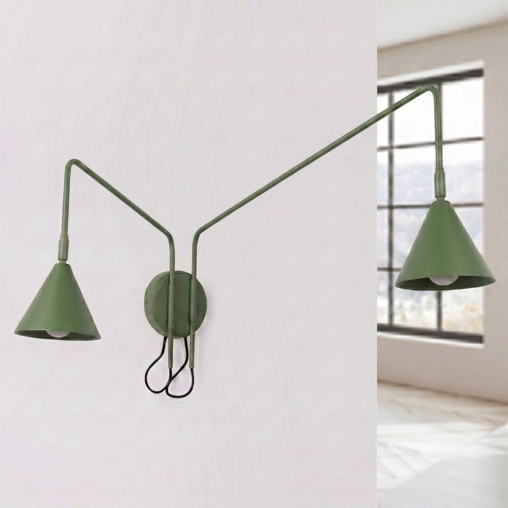 Applique Murale vert olive éteinte, vue rapprochée