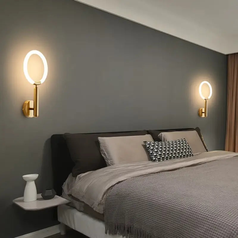 Applique murale design contemporain avec anneau lumineux