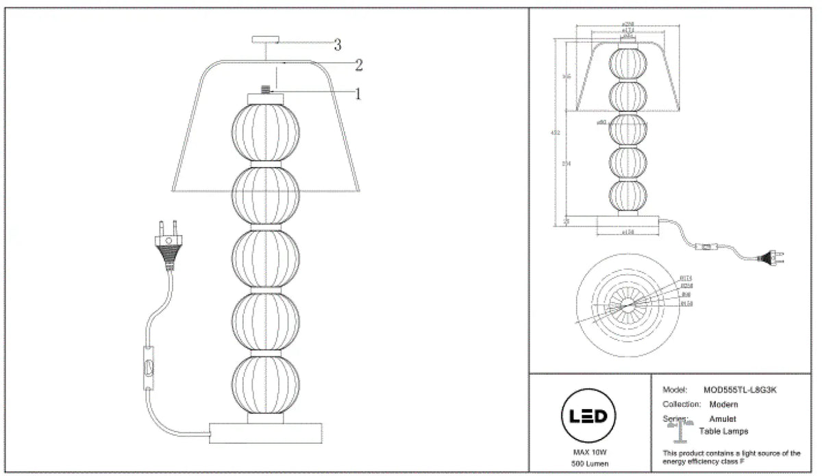 Schéma d'installation du luminaire