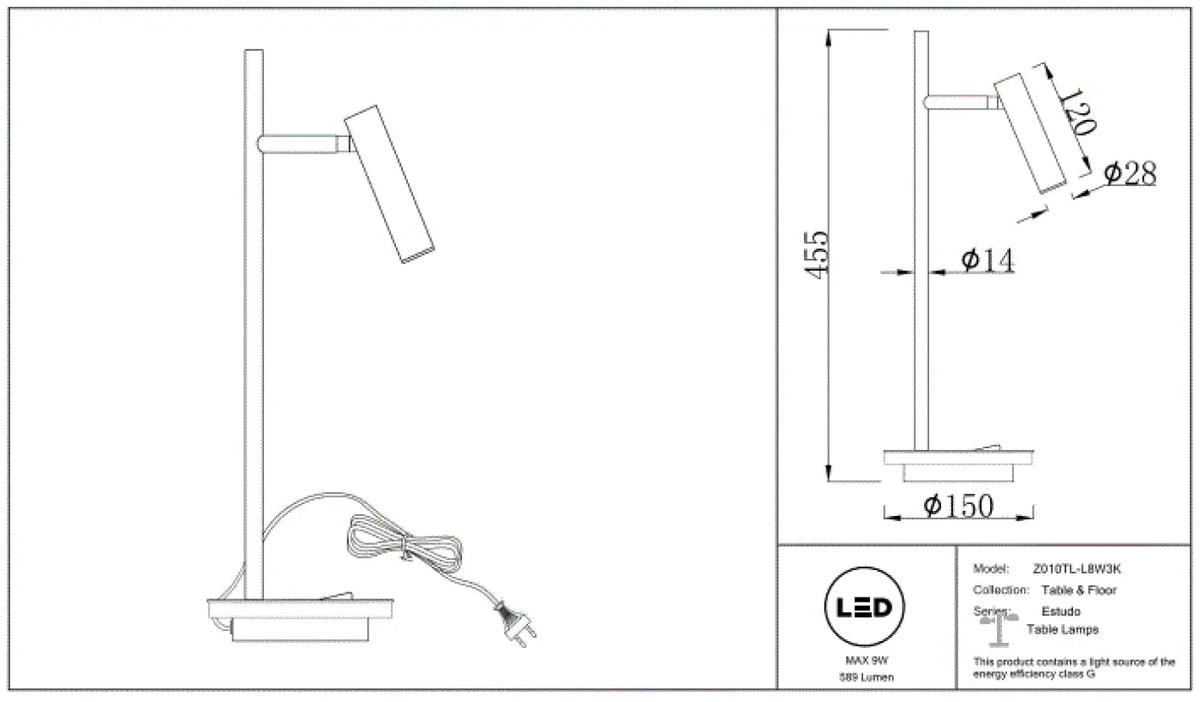 Schéma d'installation du luminaire