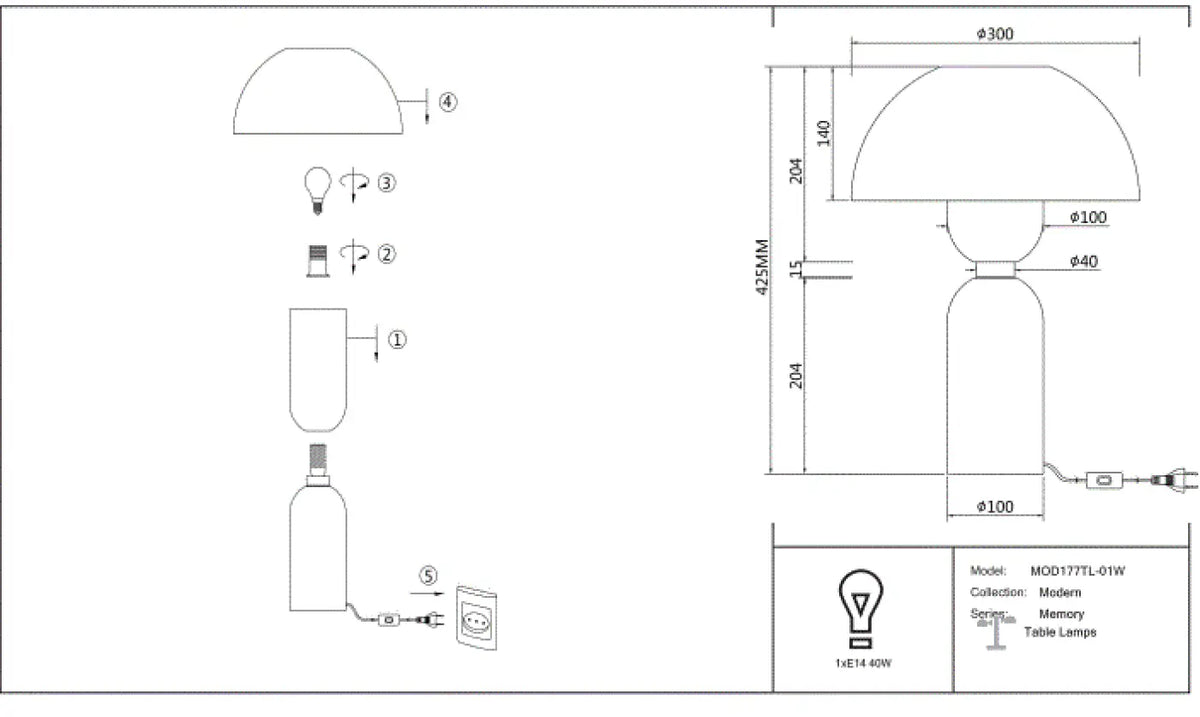 Schéma d'installation du luminaire