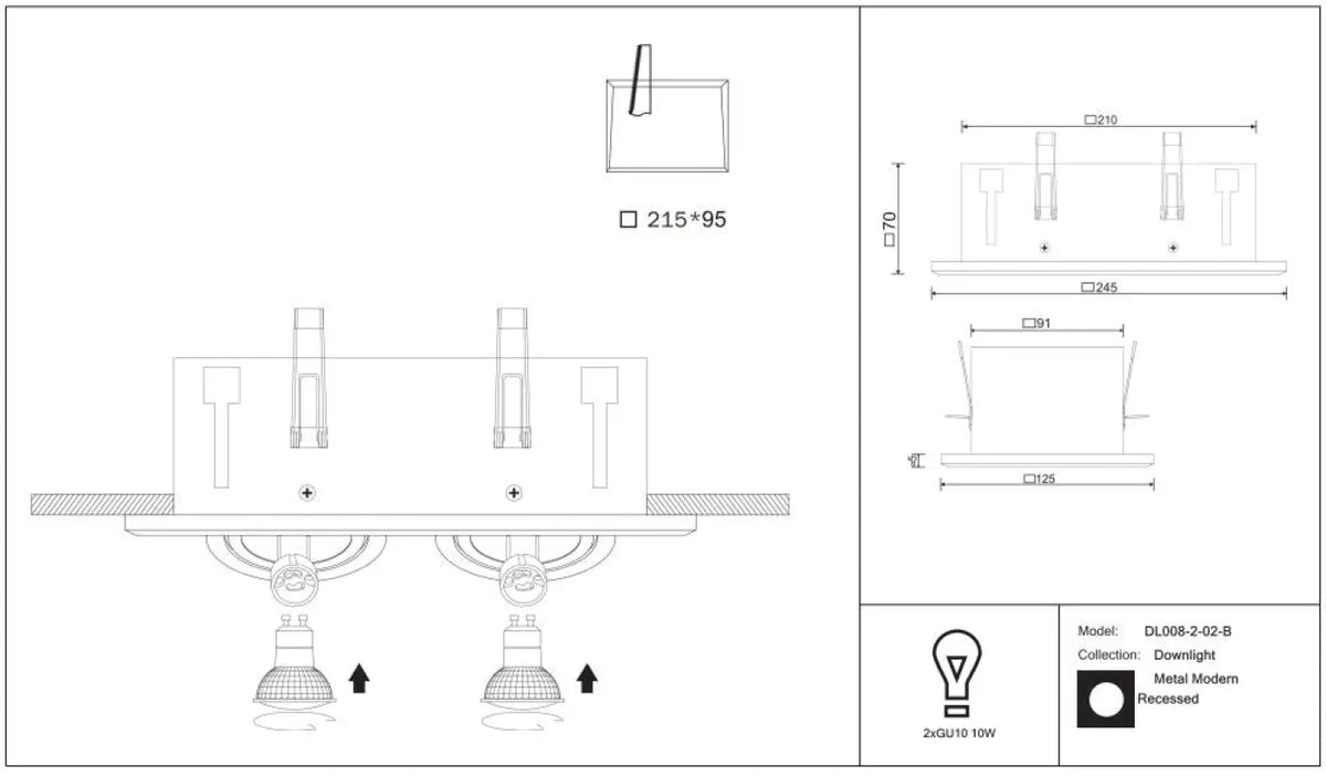 Schéma d'installation du luminaire