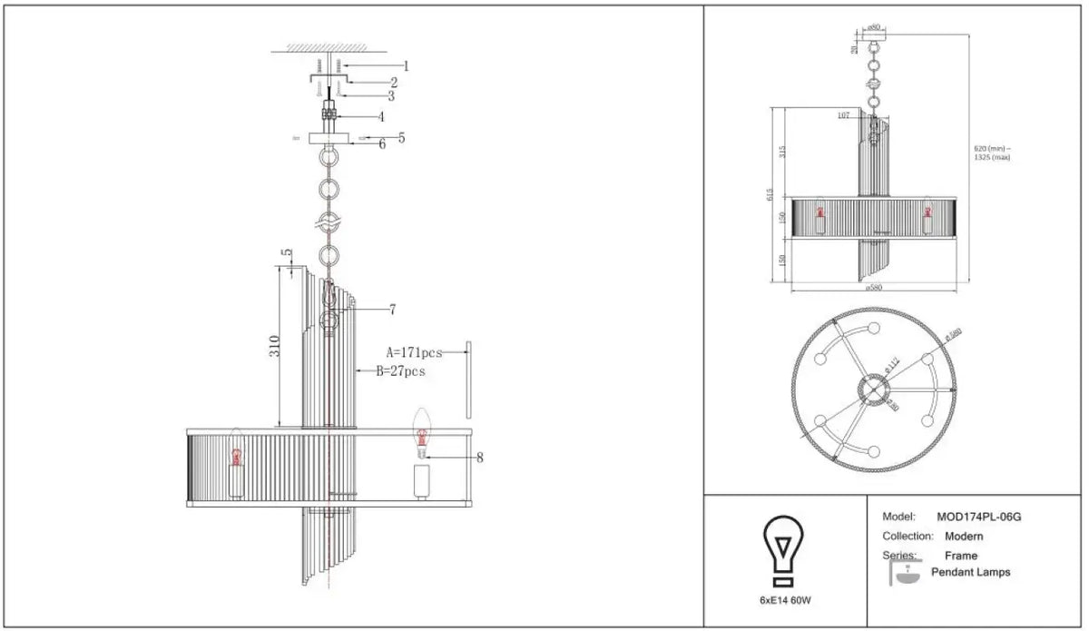 Schéma d'installation du luminaire