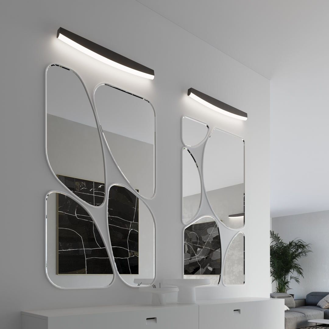 JORUN black LED wall light 3000K