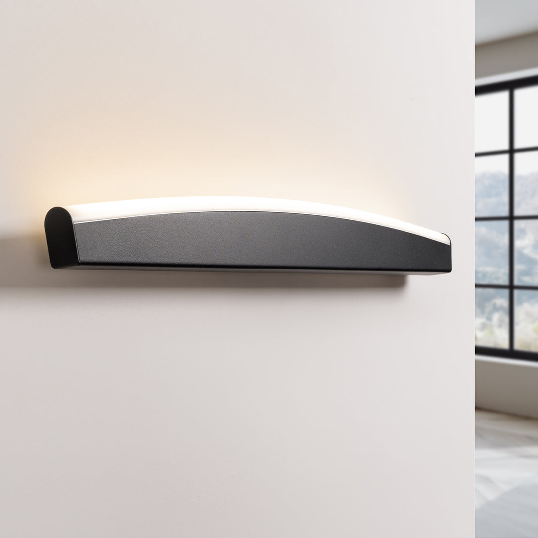 JORUN black LED wall light 3000K