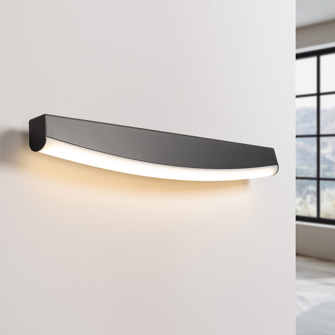 JORUN black LED wall light 3000K
