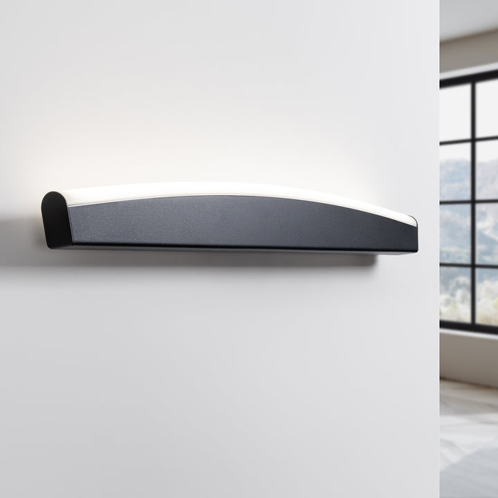 JORUN black LED wall light 4000K