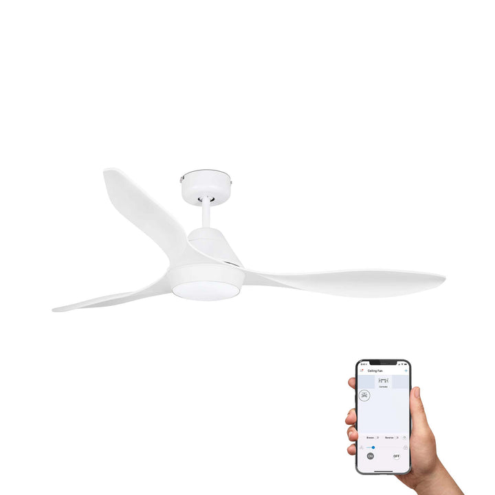 Ventilateur de plafond Polaris blanc de Faro Barcelona, version Tuya