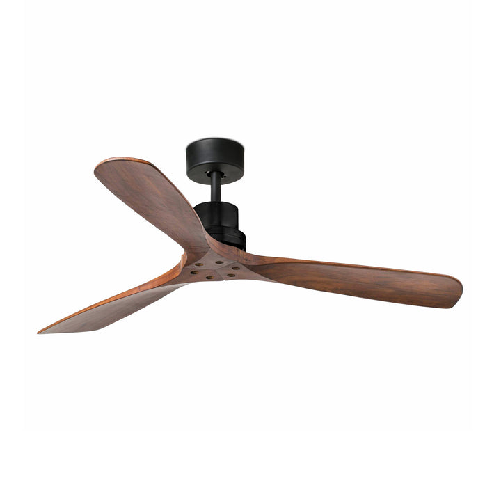 Ventilateur de plafond Lantau noir mat, pales noyer, de Faro Barcelona