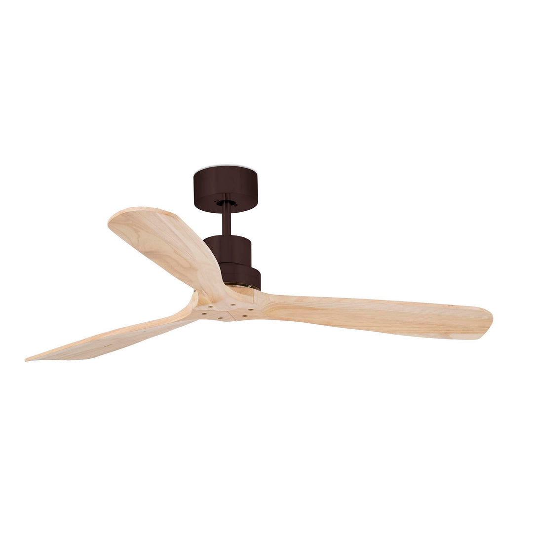 Ventilateur de plafond Lantau marron, pales pin, de Faro Barcelona
