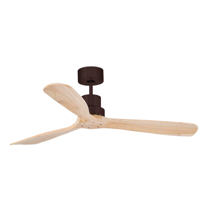 Ventilateur de plafond Lantau marron, pales pin, de Faro Barcelona