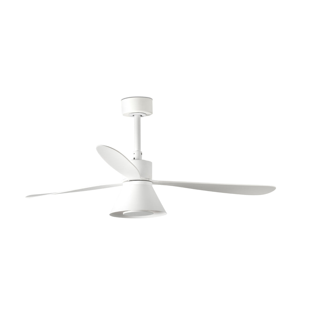 Ventilateur de plafond Amelia blanc avec lumière cône de Faro Barcelona