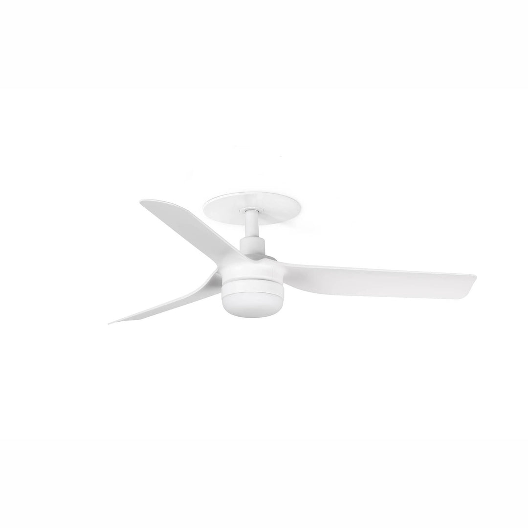 Ventilateur encastré Mini Punt Recessed blanc avec lumière LED