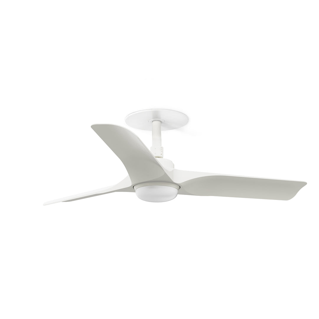 Ventilateur de plafond encastré Hey Recessed blanc avec lumière LED