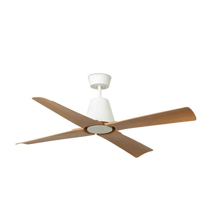 Ventilateur de plafond Typhoon blanc avec pales finition érable