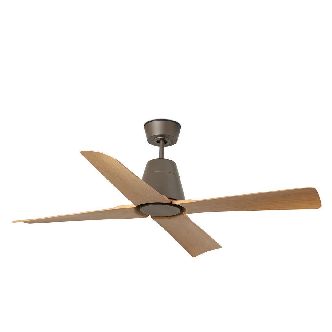 Ventilateur de plafond Typhoon marron avec pales finition érable