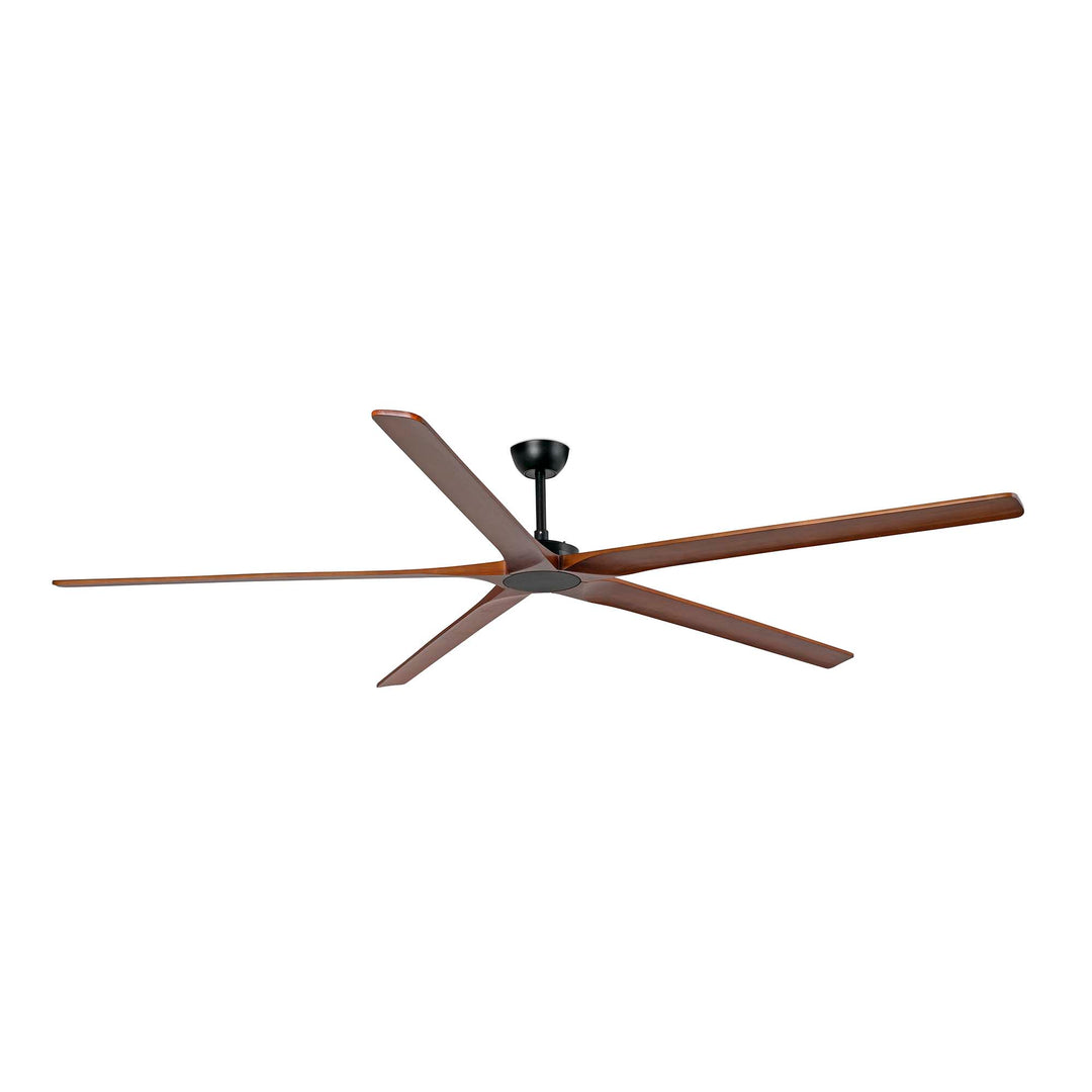 Ventilateur de plafond Bigwood Ø 240 cm noir et noyer foncé de Faro Barcelona