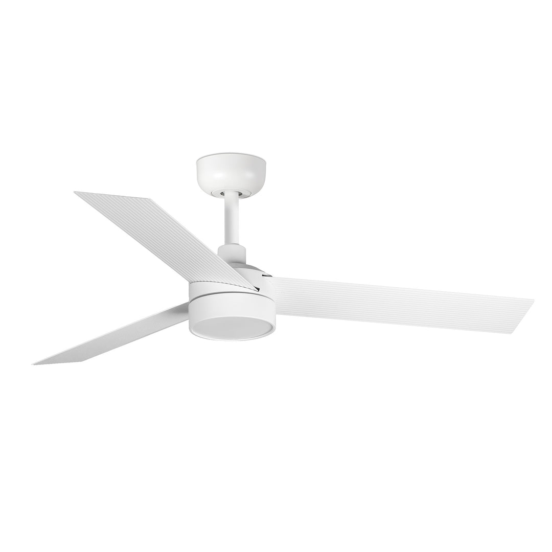 Ventilateur de plafond Cruiser 106 cm blanc avec lumière LED opale de Faro Barcelona