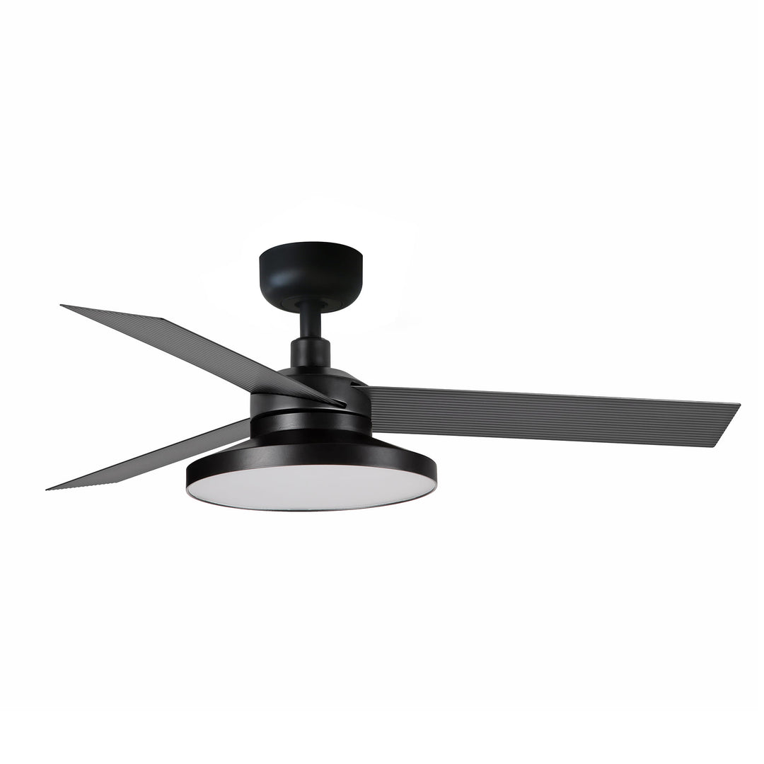 Ventilateur de plafond Cruiser 106 cm noir avec lumière LED prismatique de Faro Barcelona