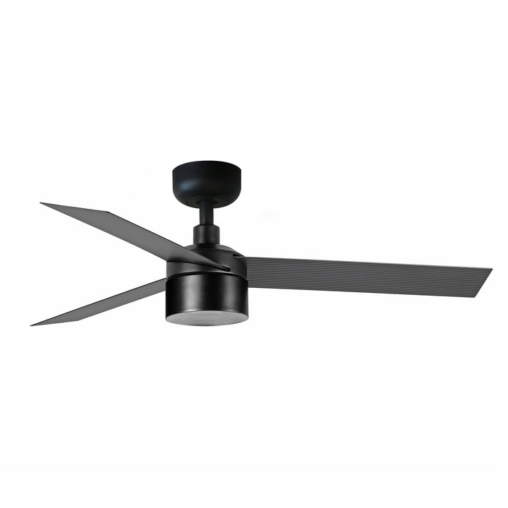 Ventilateur de plafond Cruiser 106 cm noir avec lumière LED en verre de Faro Barcelona