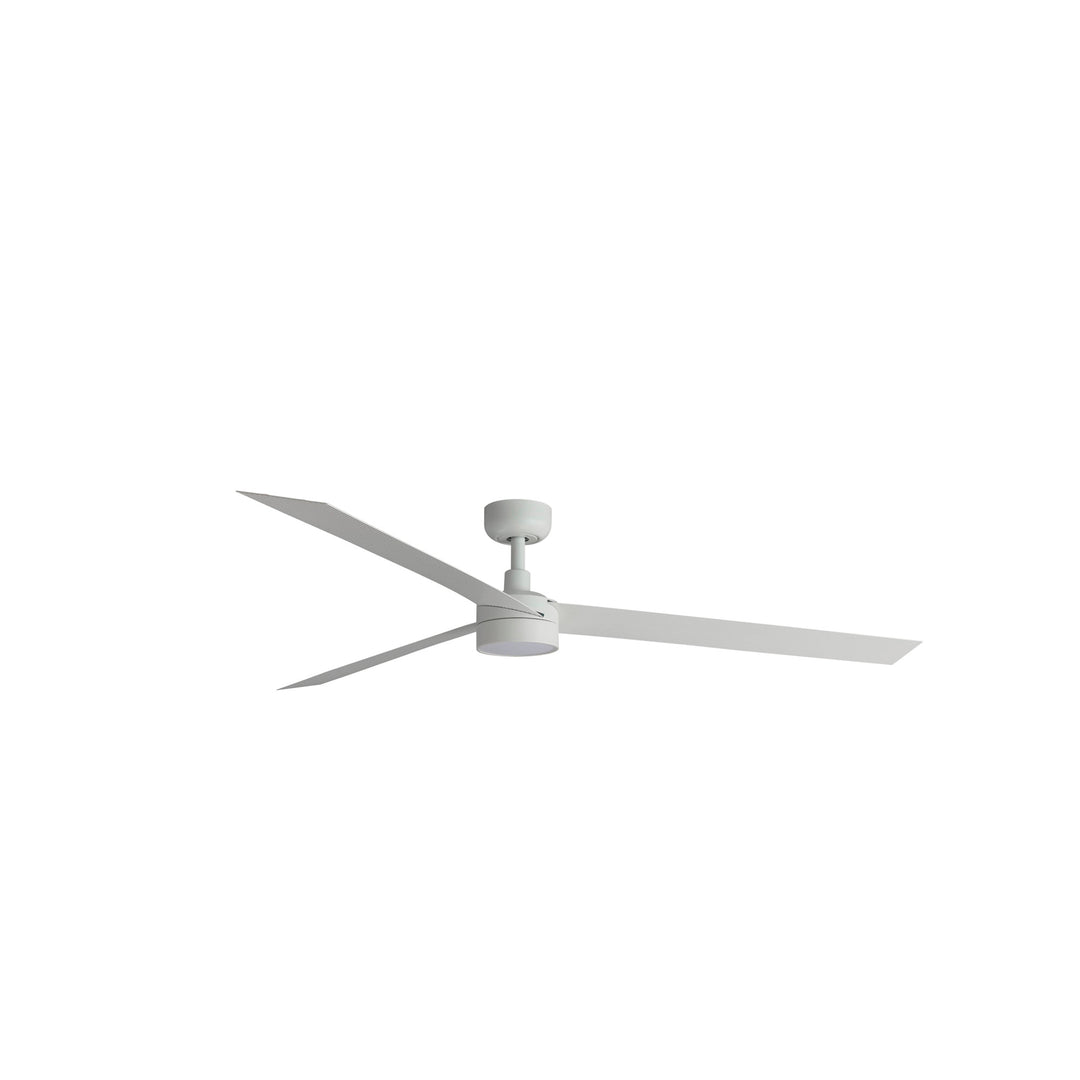 Ventilateur de plafond Cruiser 160 cm blanc avec lumière LED opale de Faro Barcelona