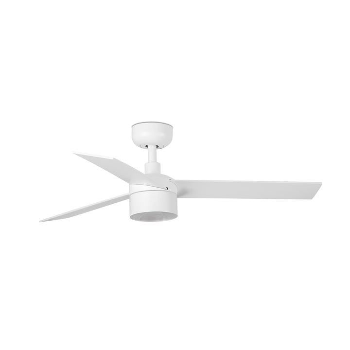 Ventilateur de plafond Rudder Ø 106 cm blanc et frêne avec kit lumière TEK de Faro Barcelona