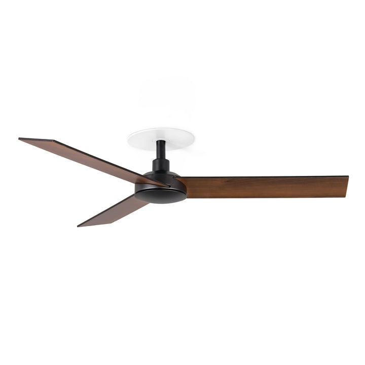 Ventilateur de plafond Rudder Ø 106 cm noir et noyer encastré de Faro Barcelona