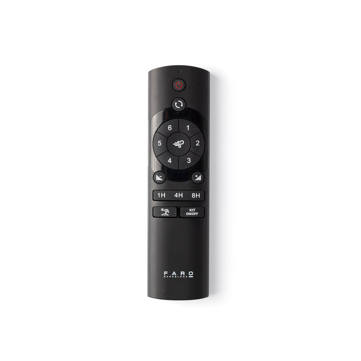 Télécommande noire pour ventilateur à moteur DC de Faro Barcelona