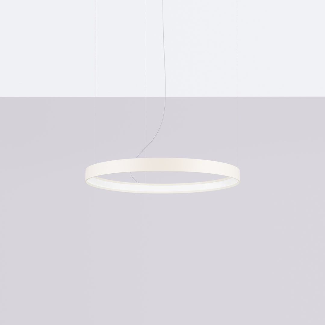Lustre anneau RIO beige éteinte, suspendu